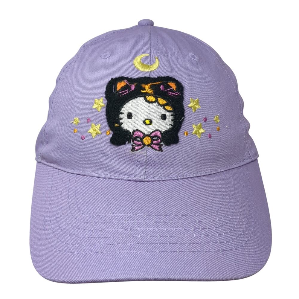 Hello Kitty Slideback Baseball Cap Purple One Size Adjustable Embroidered Sanrio